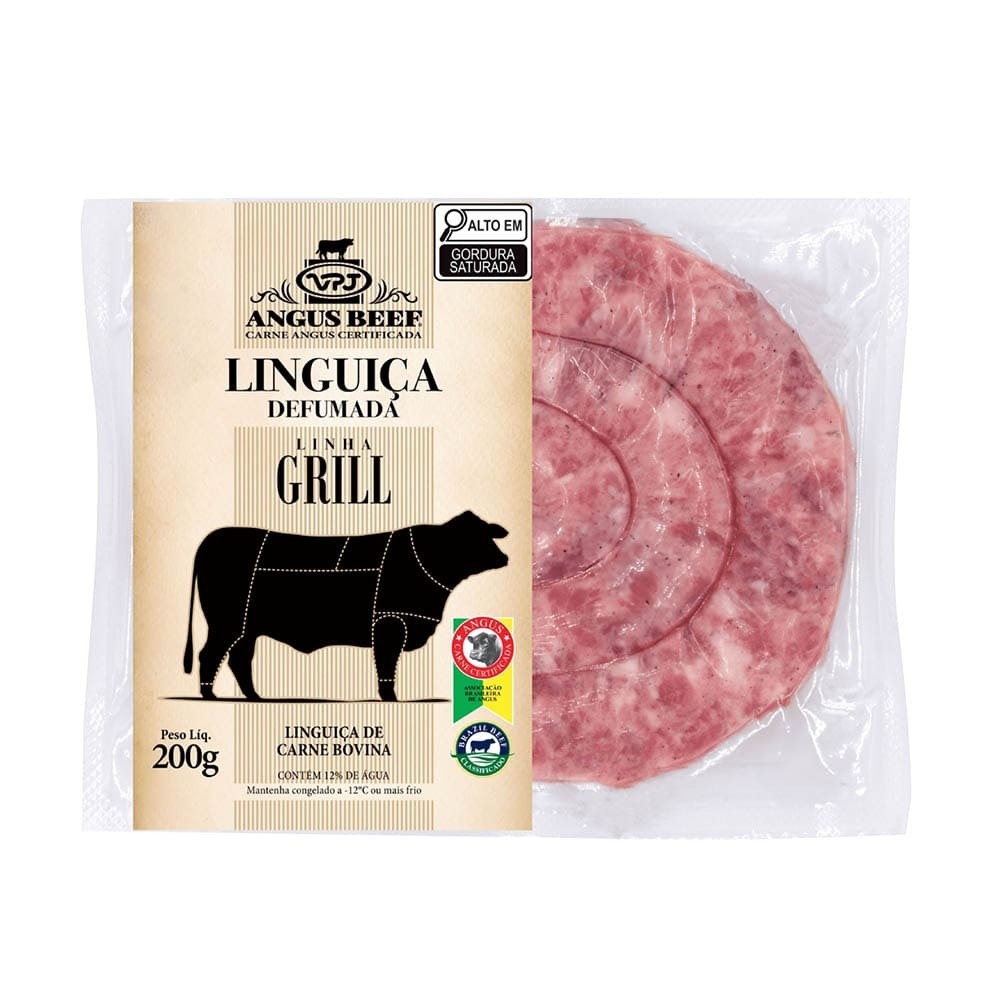 LINGUICA ANGUS SABOR DEFUMADO 200G (R)  - LINHA GRILL - ANGUS BEEF